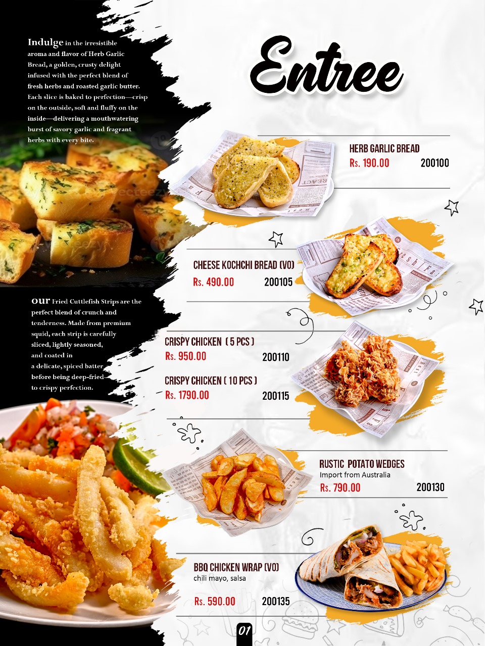 Menu page 1